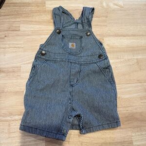 Carhartt Kids Navy Striped Overalls
